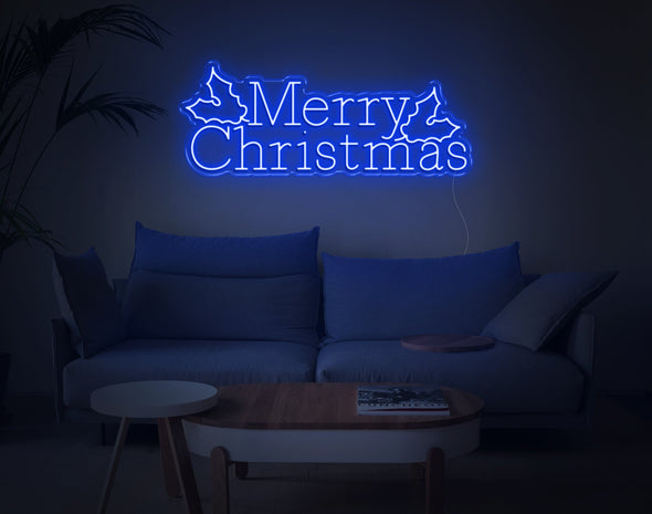 Merry Christmas Mistletoe LED Neon Sign