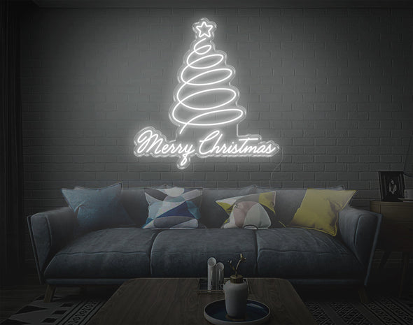 Merry Christmas Curve LED Neon Sign