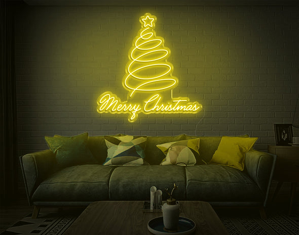 Merry Christmas Curve LED Neon Sign