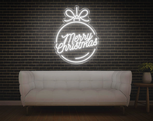 Merry Christmas Ball LED Neon Sign
