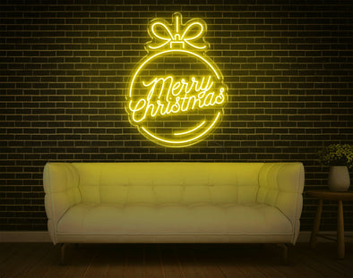 Merry Christmas Ball LED Neon Sign