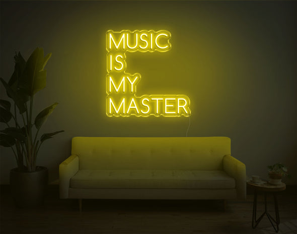 Music Is My Master LED Neon Sign