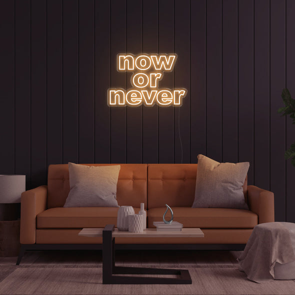 Now Or Never LED Neon Sign