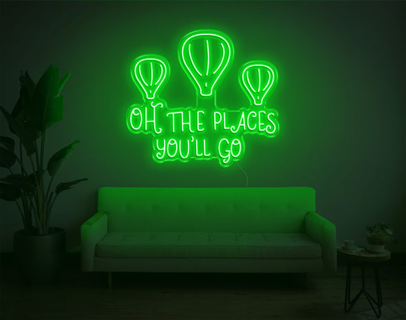 Oh The Places You'Ll Go LED Neon Sign