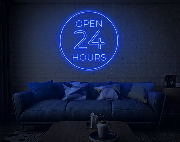 OPEN 24 HRS LED Neon Sign