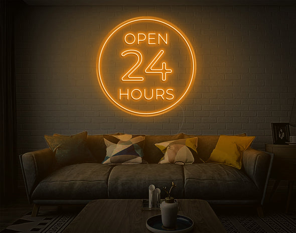 OPEN 24 HRS LED Neon Sign
