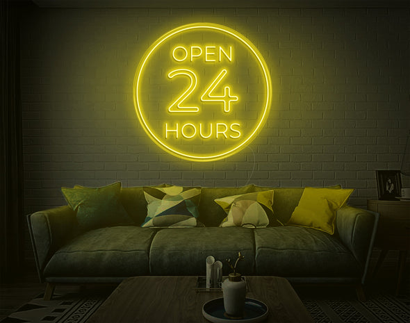 OPEN 24 HRS LED Neon Sign