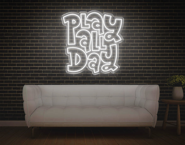 Play All Day LED Neon Sign