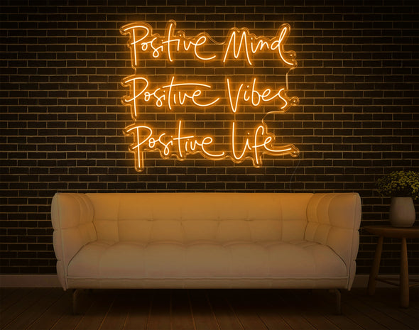 Positive Mind. Vibes. Life LED Neon Sign