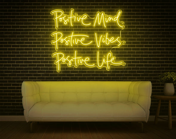 Positive Mind. Vibes. Life LED Neon Sign