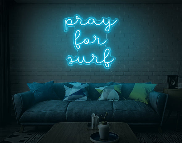 Pray For Surf LED Neon Sign