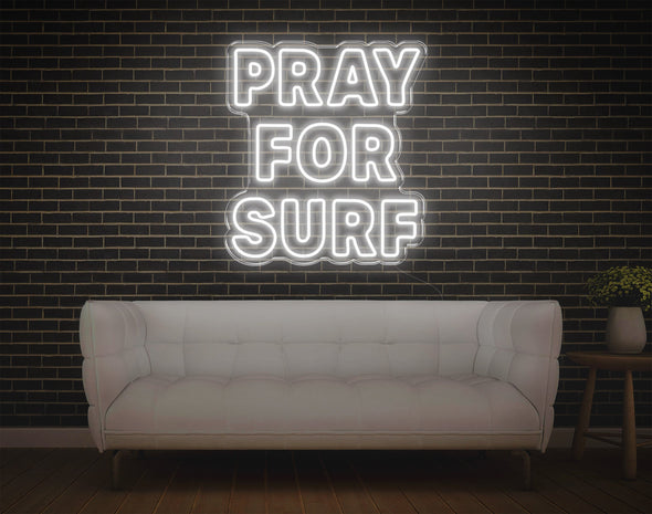 Pray For Surf LED Neon Sign v2