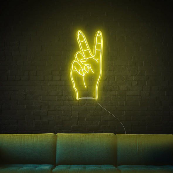 Peace Sign LED Neon Sign