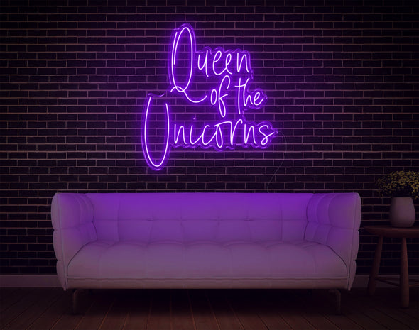 Queen Of The Unicorns LED Neon Sign