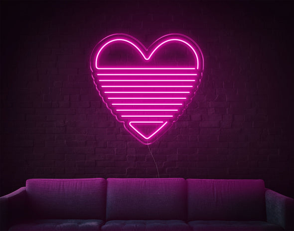 Rainbow Heart LED Neon Sign