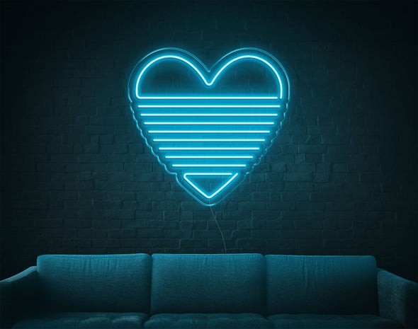 Rainbow Heart LED Neon Sign