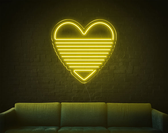 Rainbow Heart LED Neon Sign