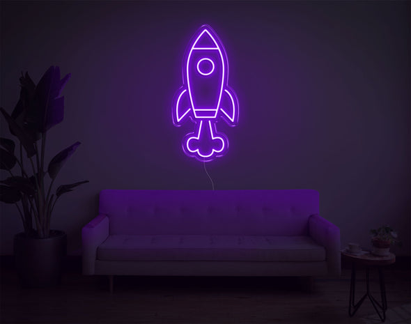 Rocketship LED Neon Sign