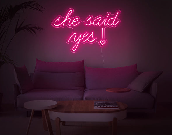 She Said Yes! LED Neon Sign