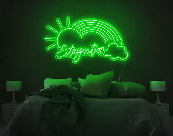 Staycation Rainbow LED Neon Sign