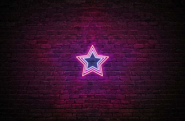 Triple Star LED neon sign