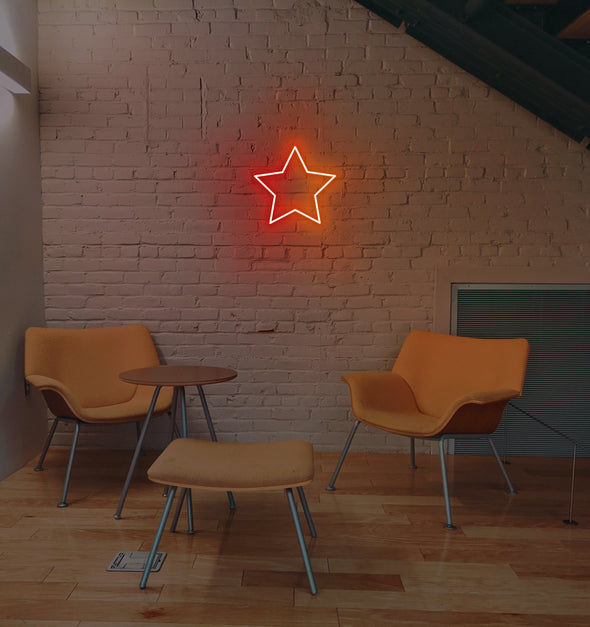 Duo Coloured Stars LED neon sign