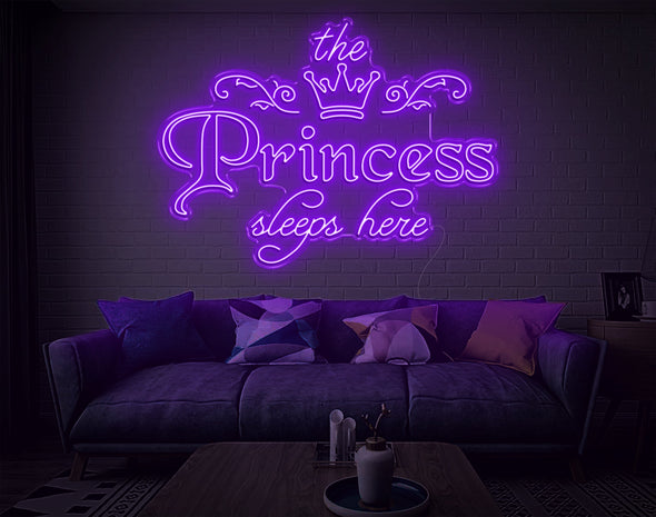 The Princess Sleeps Here LED Neon Sign