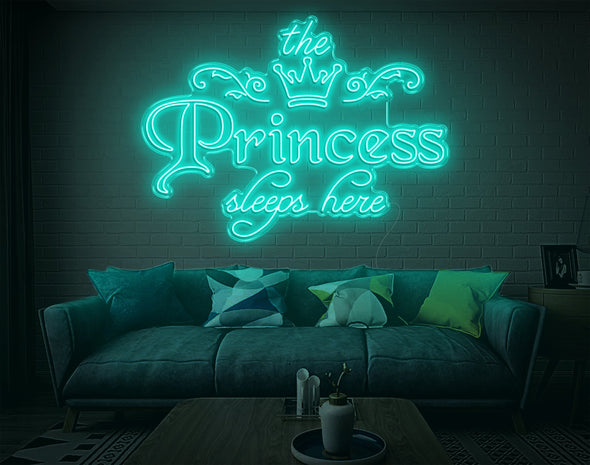 The Princess Sleeps Here LED Neon Sign