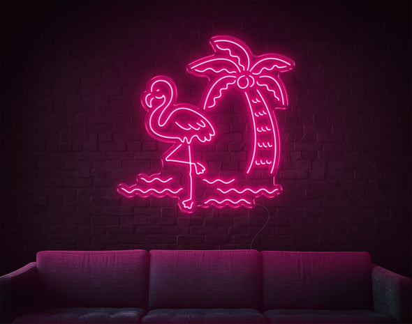 Tropical Flamingo LED Neon Sign